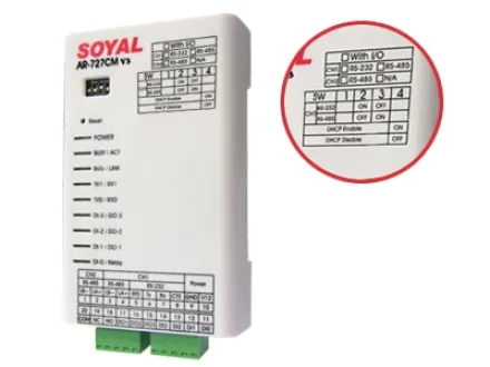Conventer & Repeater SOYAL SERIAL TO ETHERNET DEVICE SERVER - AR-727CM-IO 2 ar_727cm_io